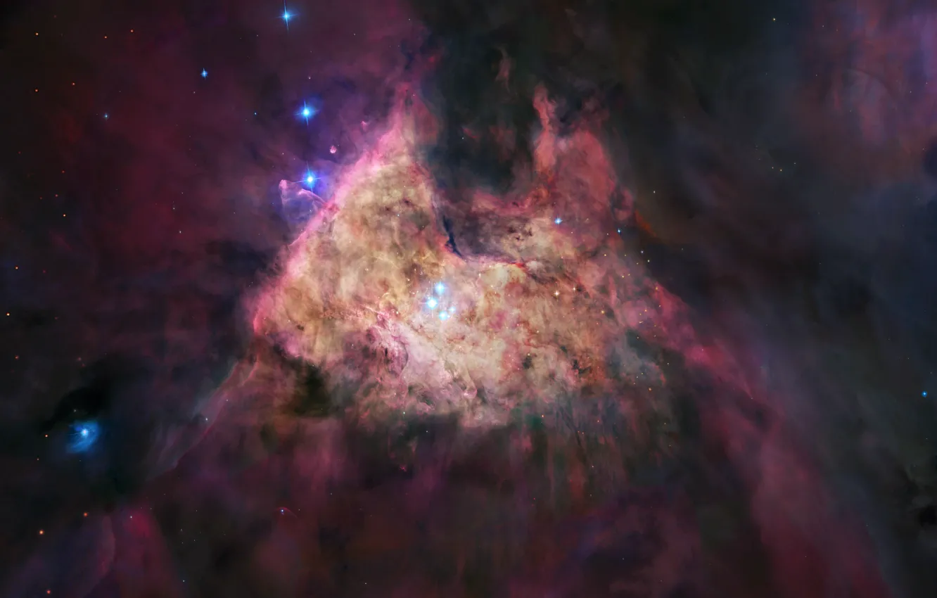 Photo wallpaper space, stars, nebula, The Pleiades