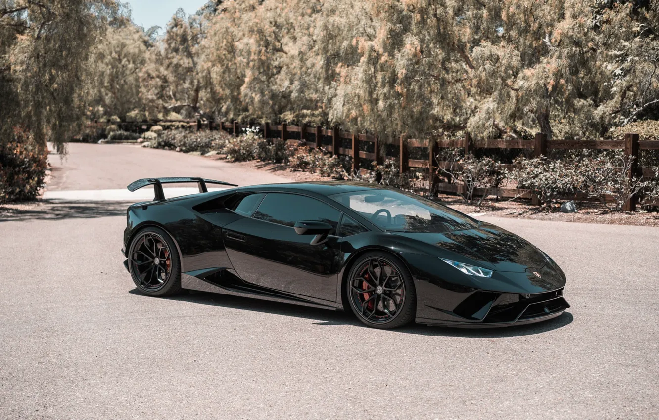 Photo wallpaper Lamborghini, Black, VAG, Performante, Huracan