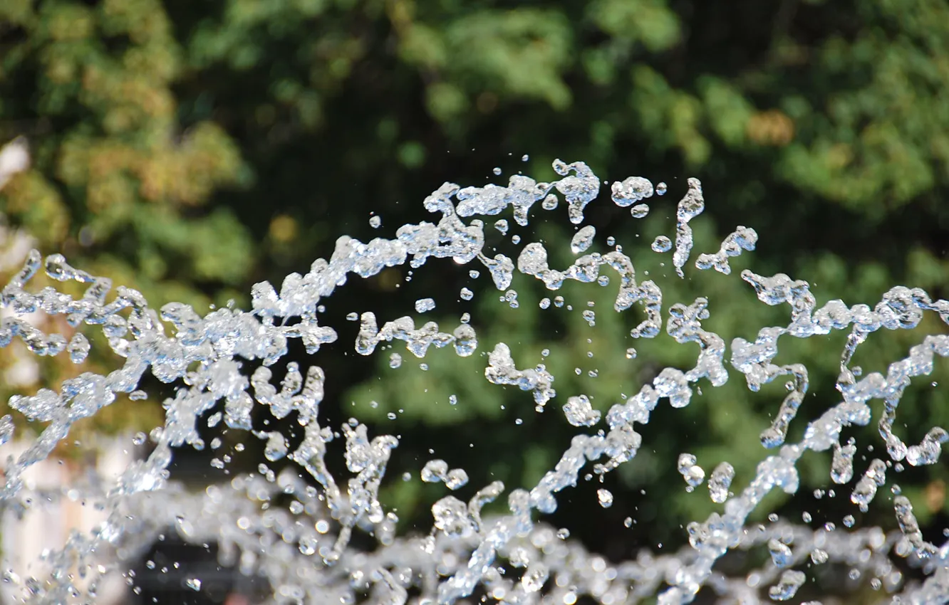 Photo wallpaper water, macro, fountain, Russia, river, water, macro, H2O