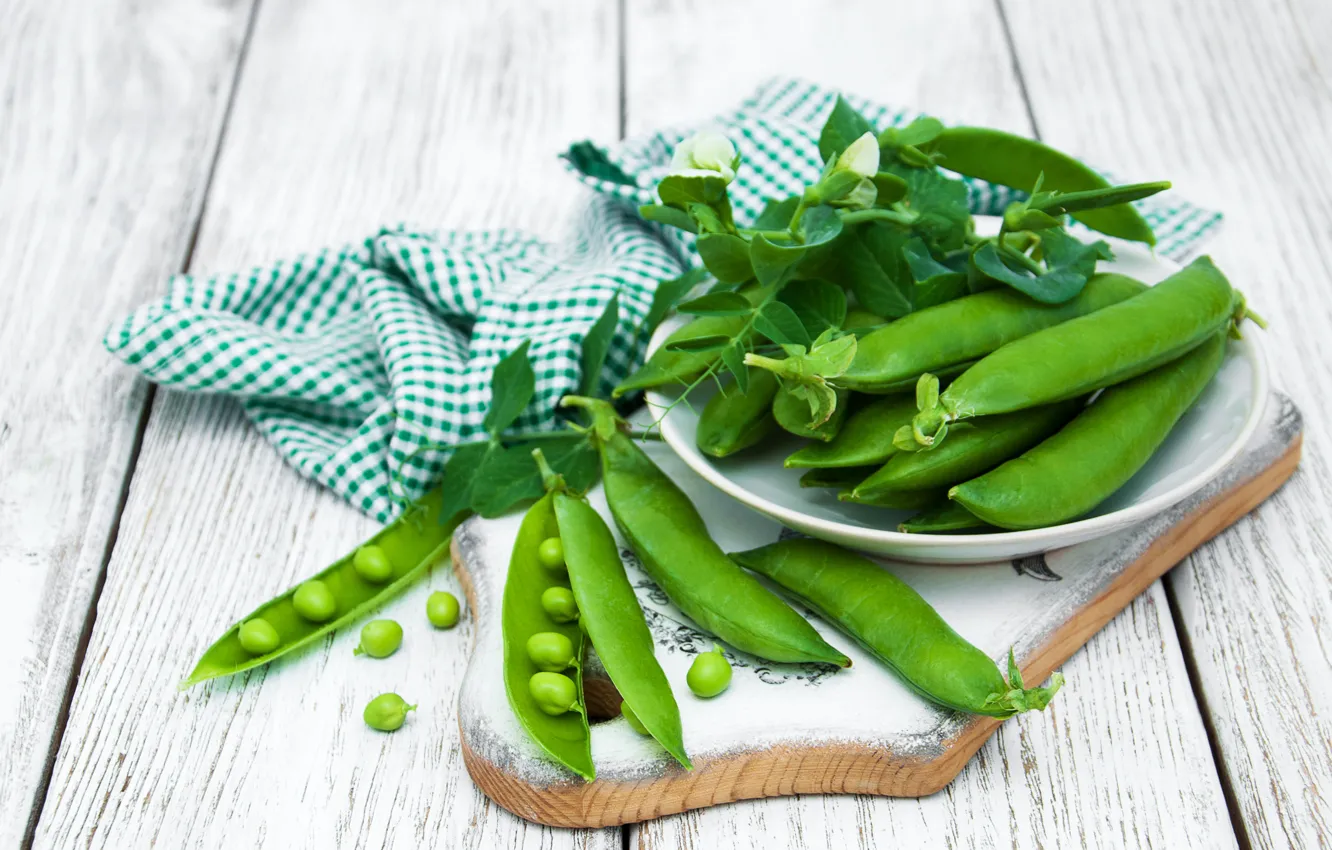Photo wallpaper green, polka dot, plate, cutting Board, Olena Rudo
