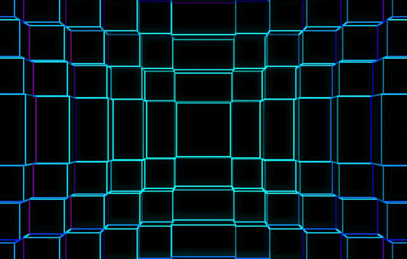Photo wallpaper abstraction, neon, blue, Neon, abstraction, luminous grid, geometric grid, luminous grid