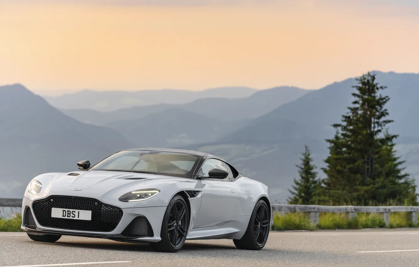 Photo wallpaper road, Aston Martin, DBS, Superleggera, 2018