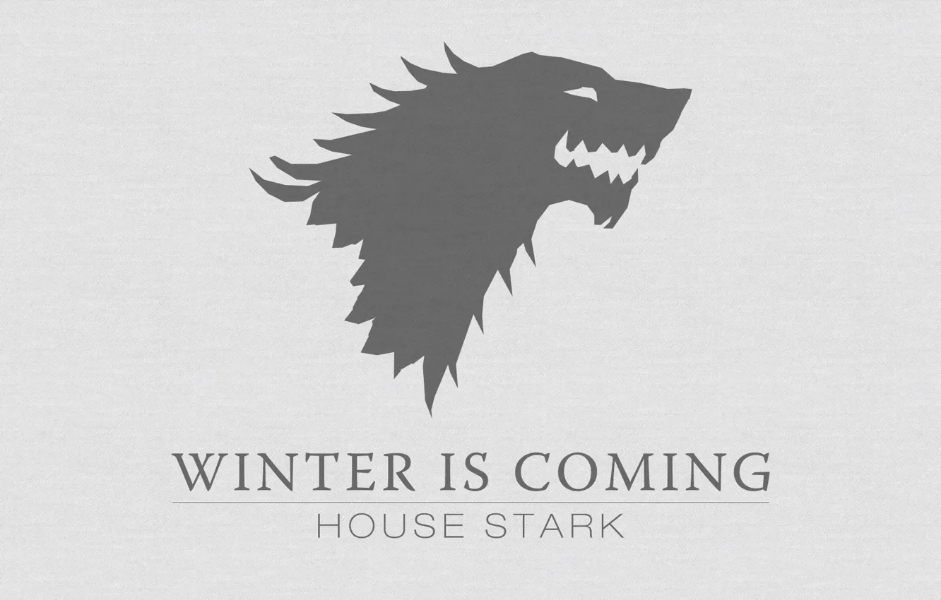 Photo wallpaper Game of Thrones, Winter is coming, House Stark, darewolf
