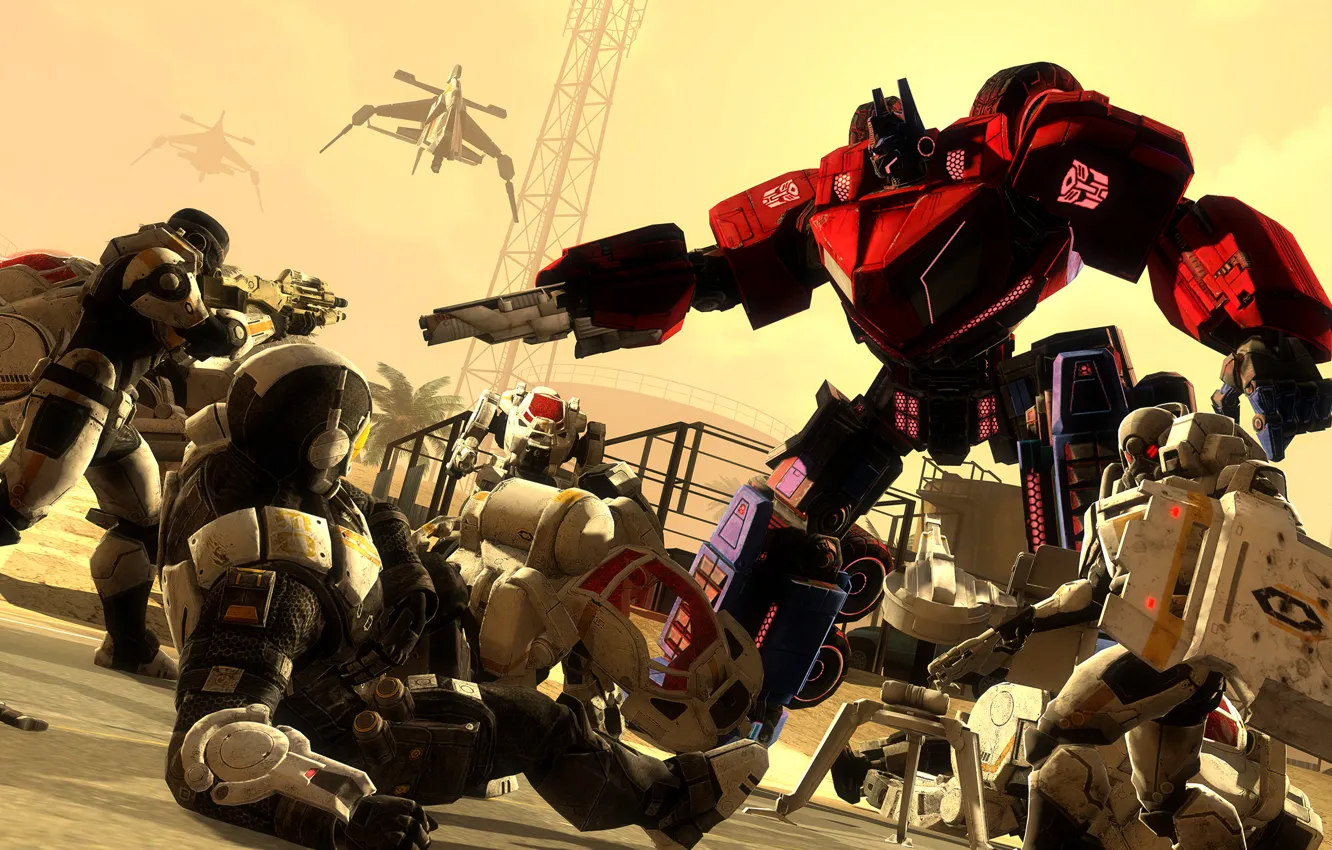 Photo wallpaper Mass Effect, crossover, Transformers, Optimus Prime, Cerberus