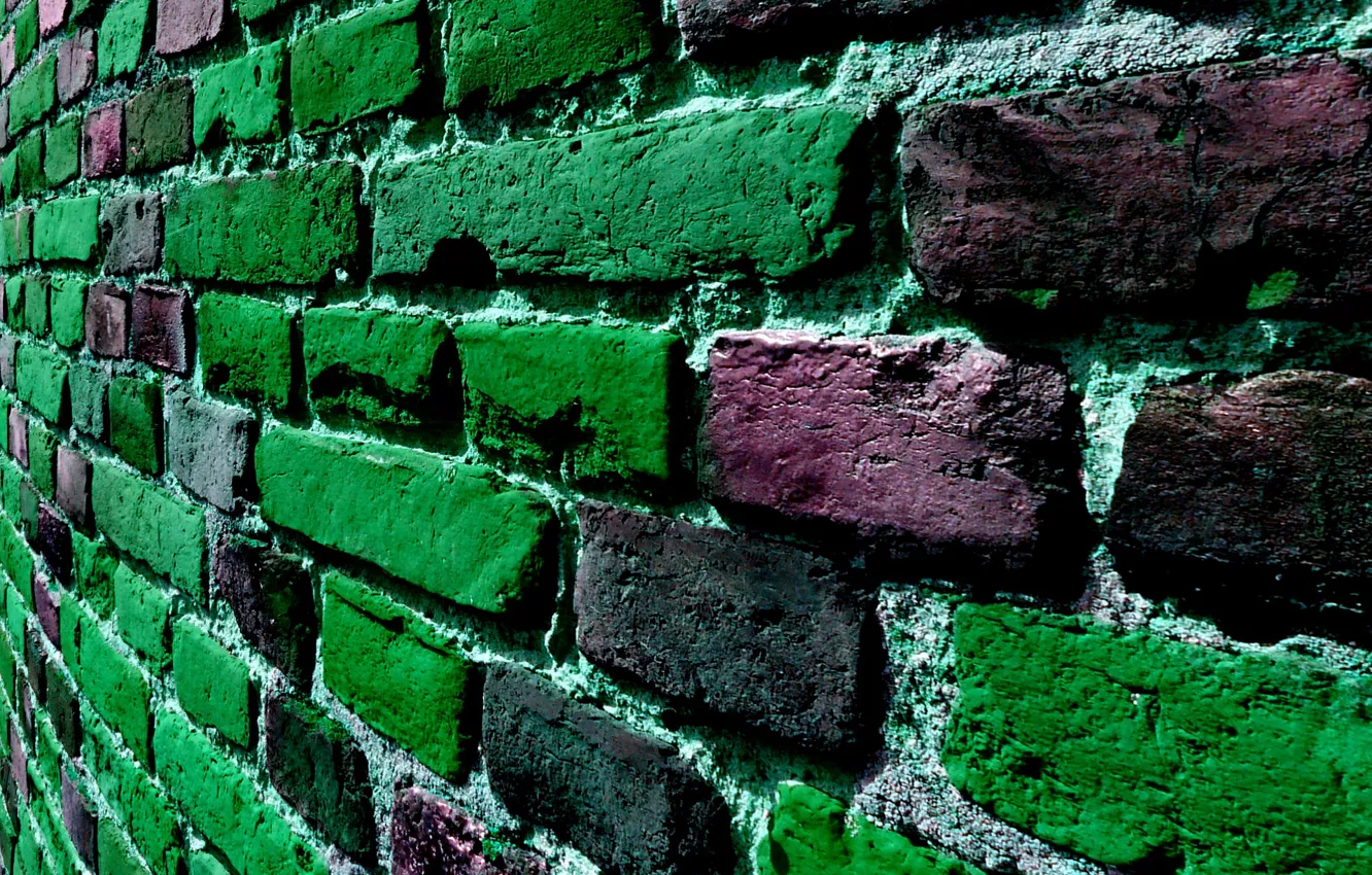 Photo wallpaper color, wall, brick