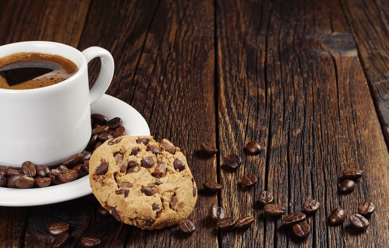 Photo wallpaper chocolate, coffee, cookie
