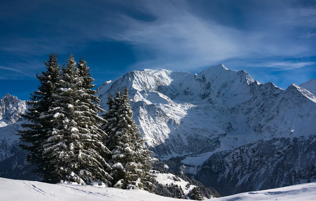 Photo wallpaper snow, mountains, France, ate, Alps, France, Alps, Blanc