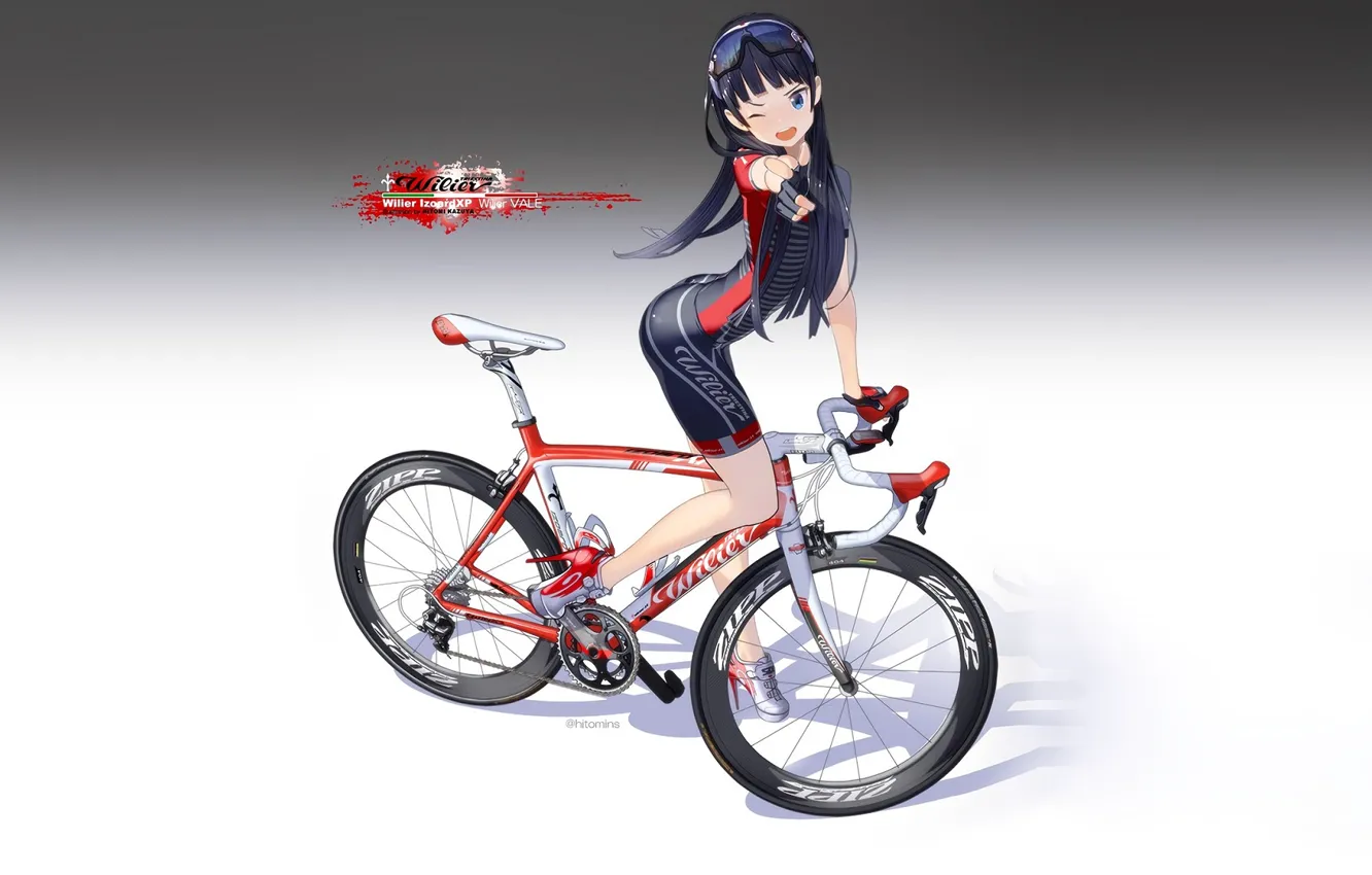 Photo wallpaper girl, bike, sport