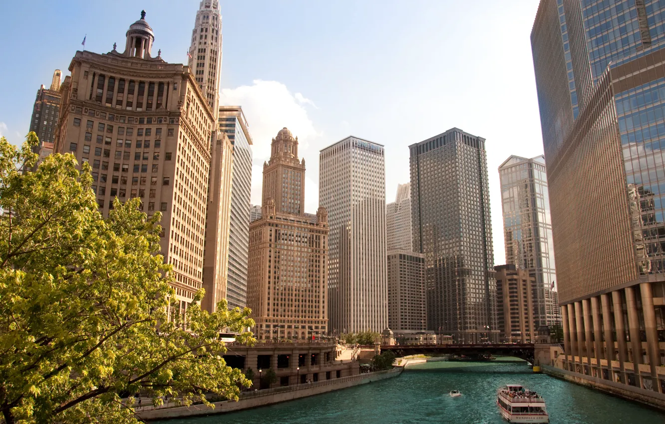 Photo wallpaper city, the city, Chicago, USA, Chicago, Illinois