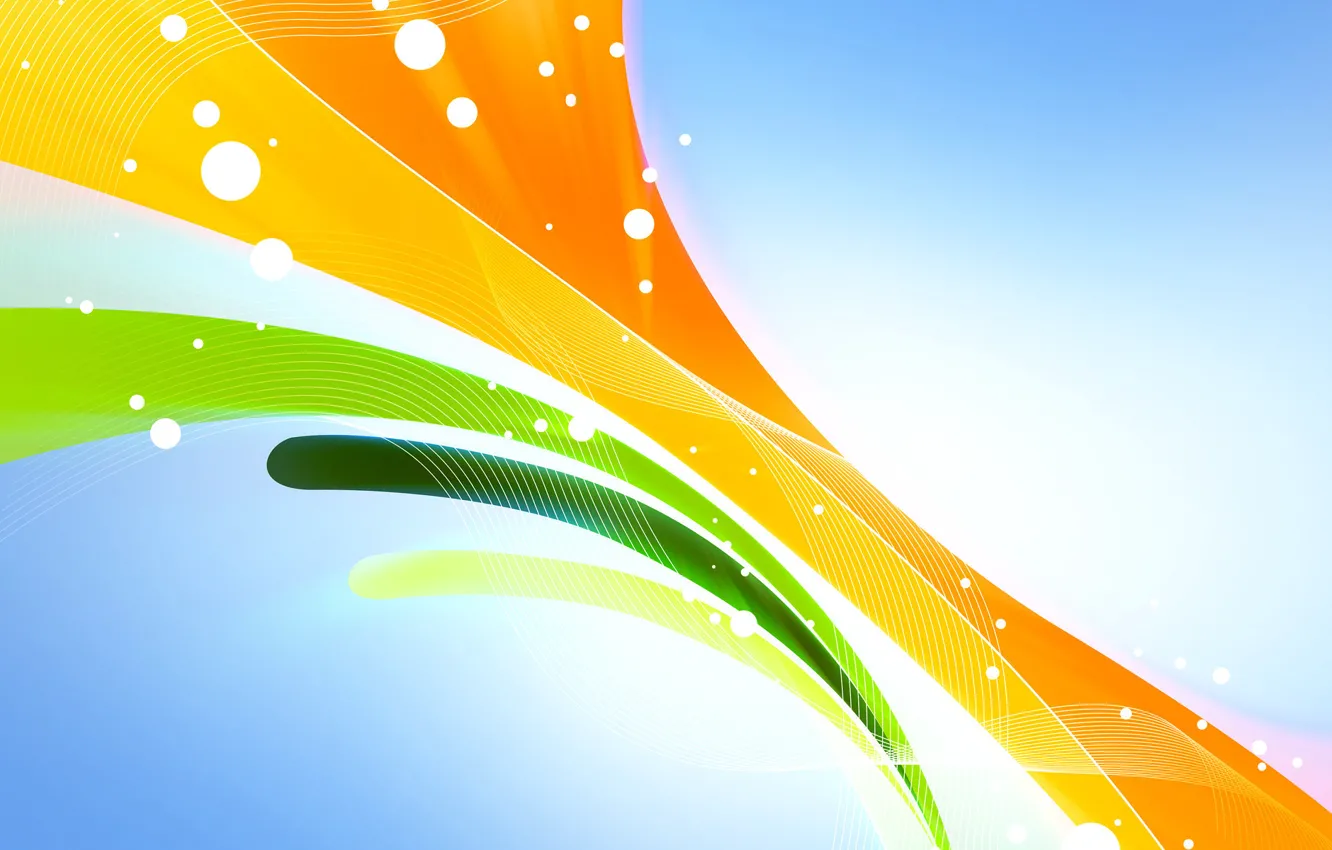 Photo wallpaper line, orange, yellow, abstraction, green, background