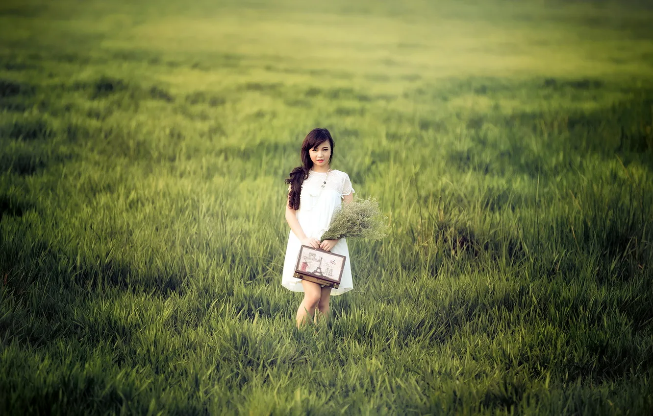 Photo wallpaper summer, girl, Asian