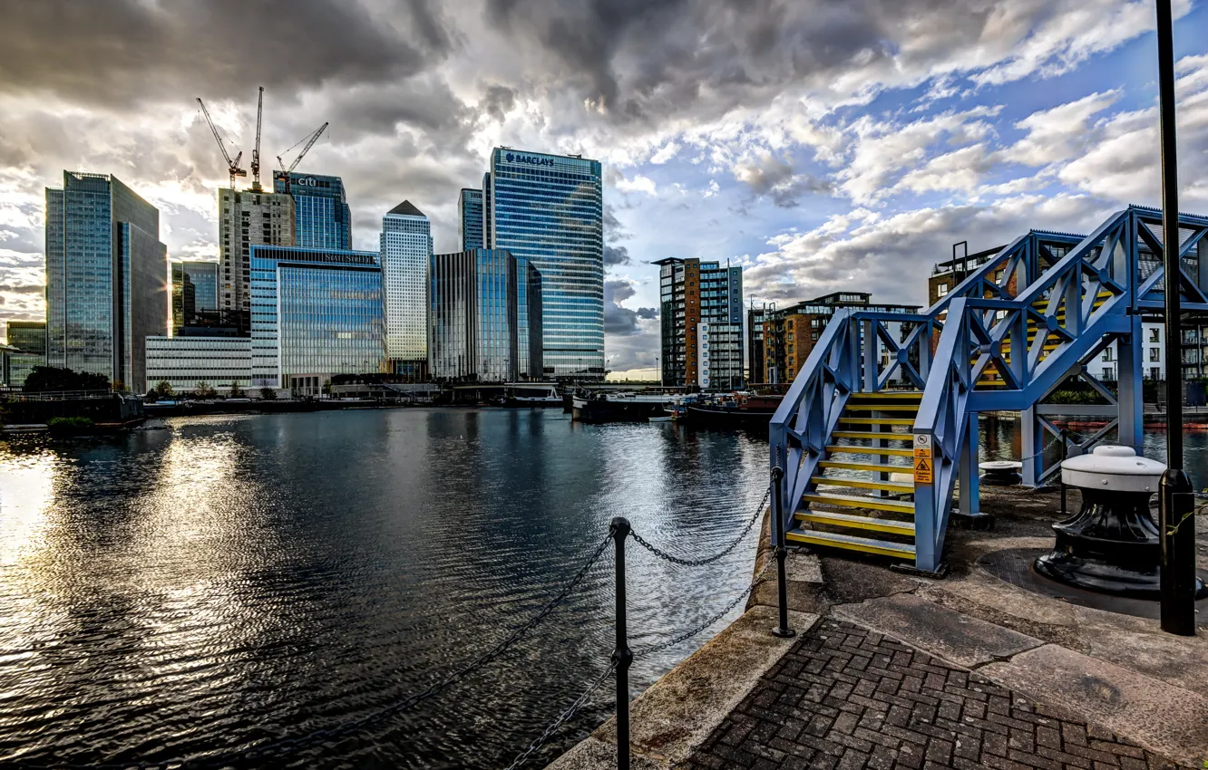 Photo wallpaper the city, river, home