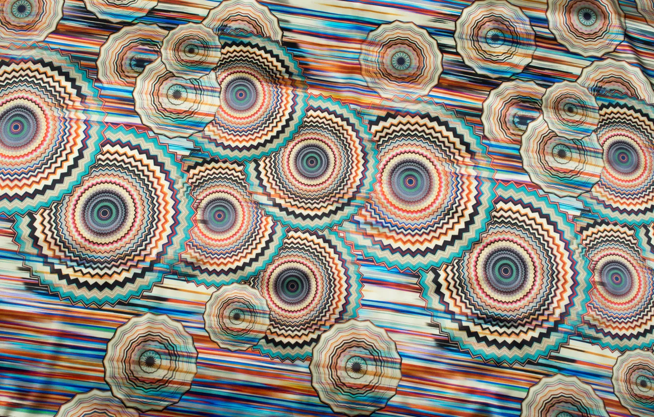 Photo wallpaper line, circles, movement, pattern, Shine, color, silk, fabric