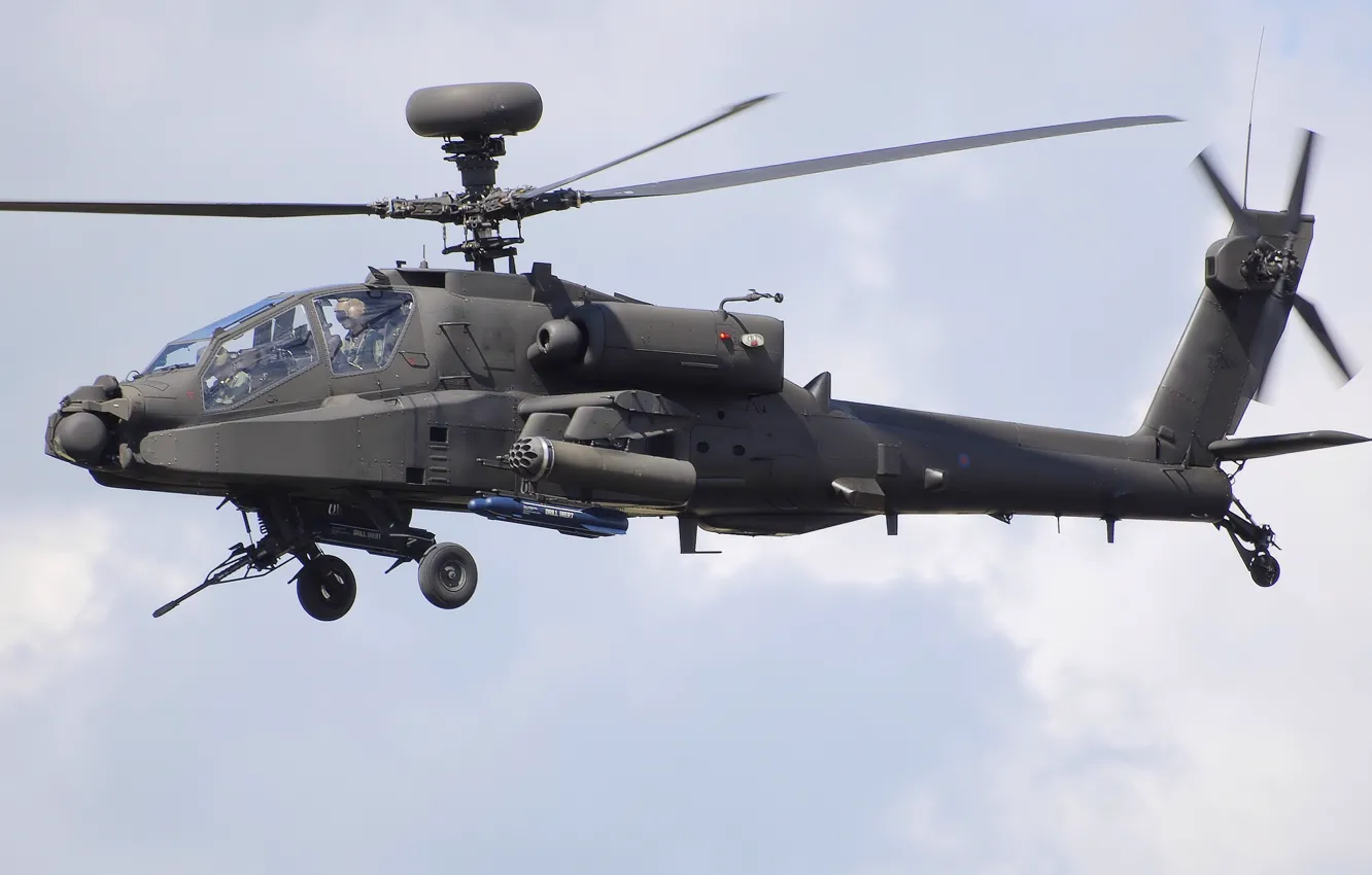 Photo wallpaper Helicopter, USA, Apache, Shock, AH-64 Apache