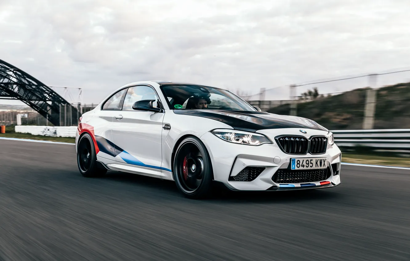 Photo wallpaper speed, BMW, racing track, 2018, Competition, F87, BMW M2, M Performance Accessories