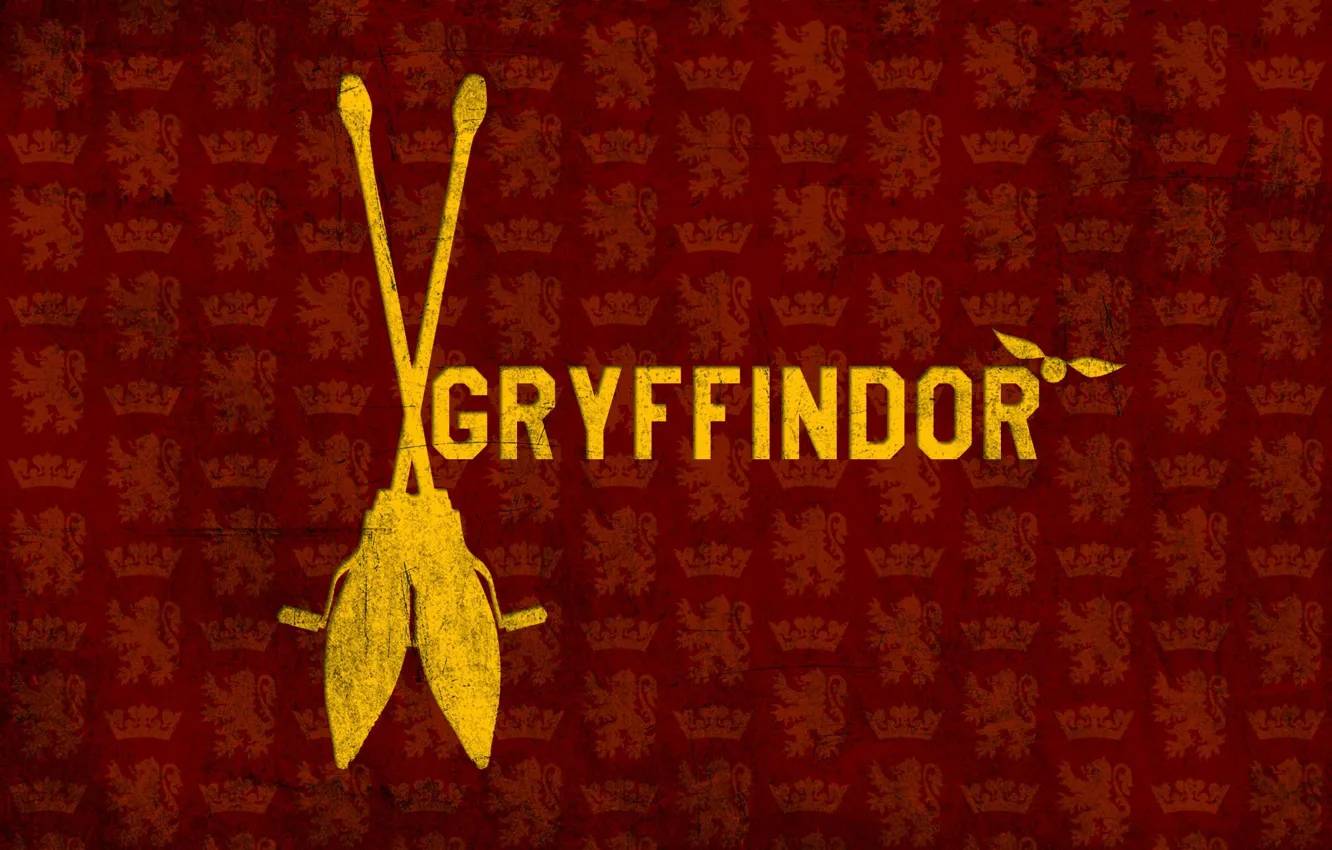 Photo wallpaper Harry Potter, broom, Harry Potter, Gryffindor, Gryffindor, Snitch