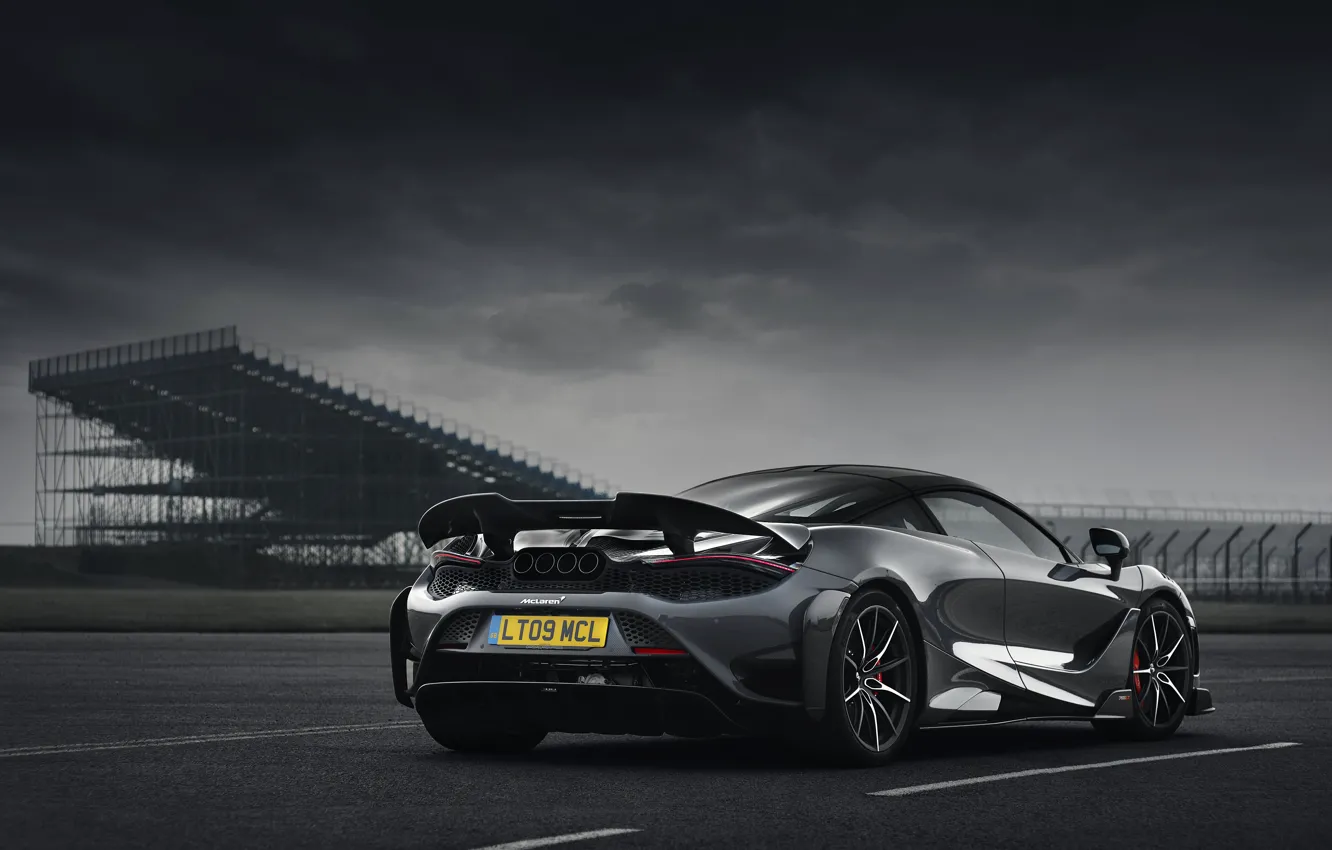 Photo wallpaper grey, McLaren, side, 2020, 765LT