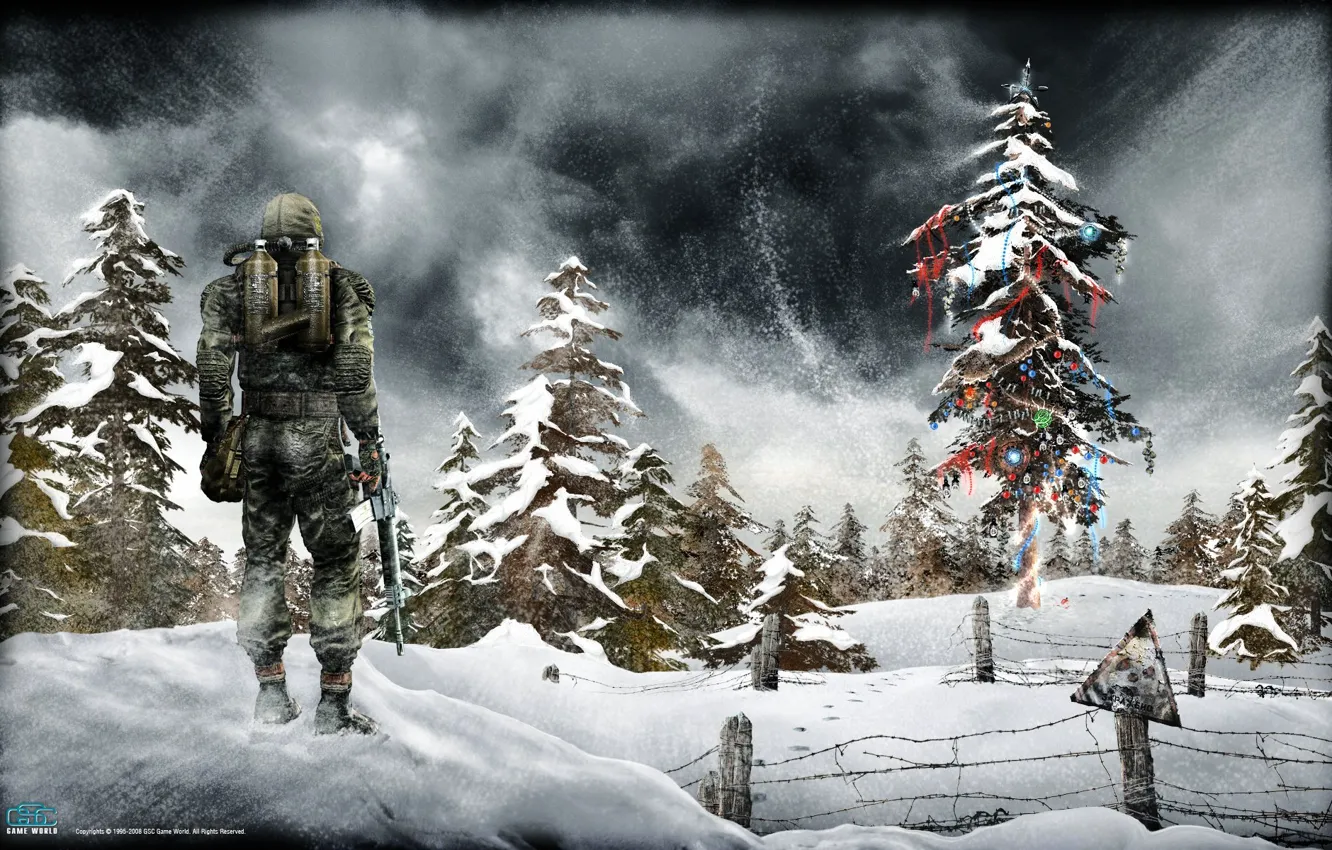 Photo wallpaper the game, new year, Stalker