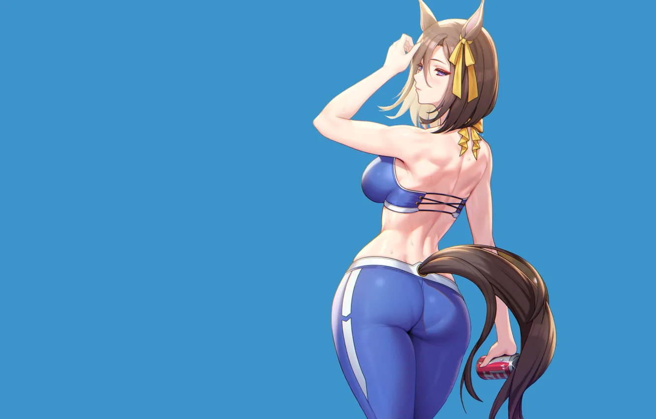 Photo wallpaper Sexy, anime, pretty, fitness, tights, sweaty, horse girls, A musme