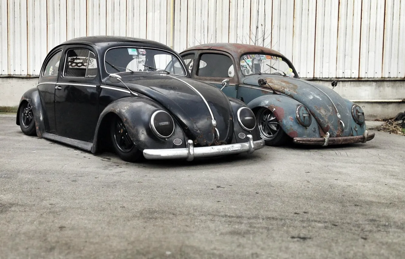 Photo wallpaper Volkswagen, Beetle, ratlook