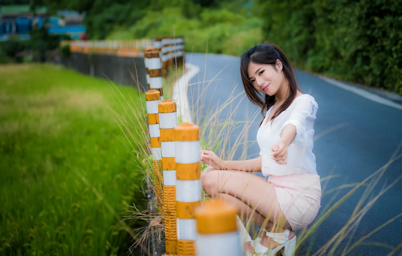 Photo wallpaper girl, Asian, cutie