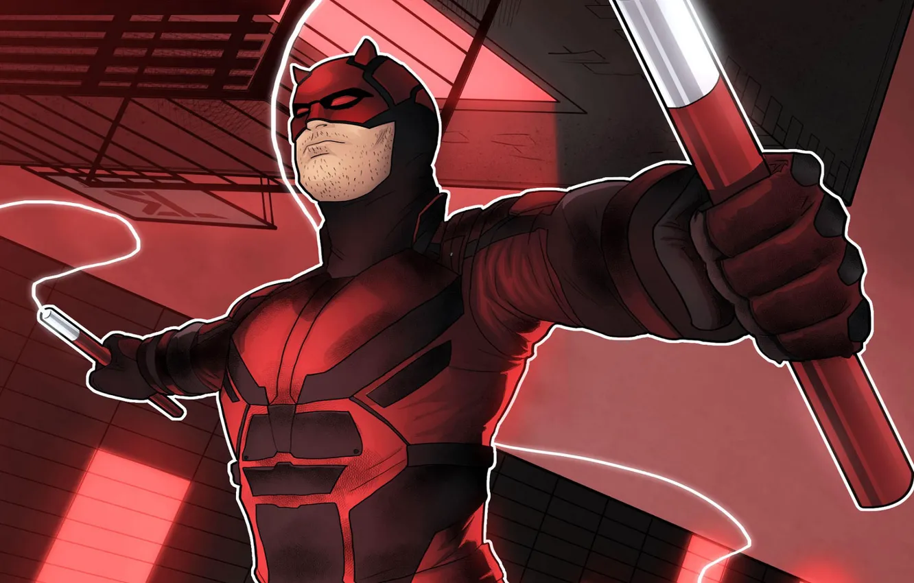 Photo wallpaper mask, male, comic, Daredevil