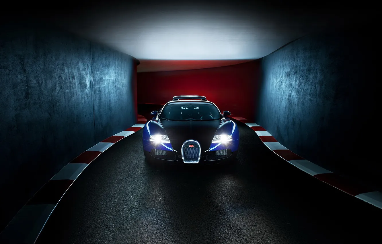 Photo wallpaper the tunnel, Bugatti Veyron, autowalls, Bugatti Veyron