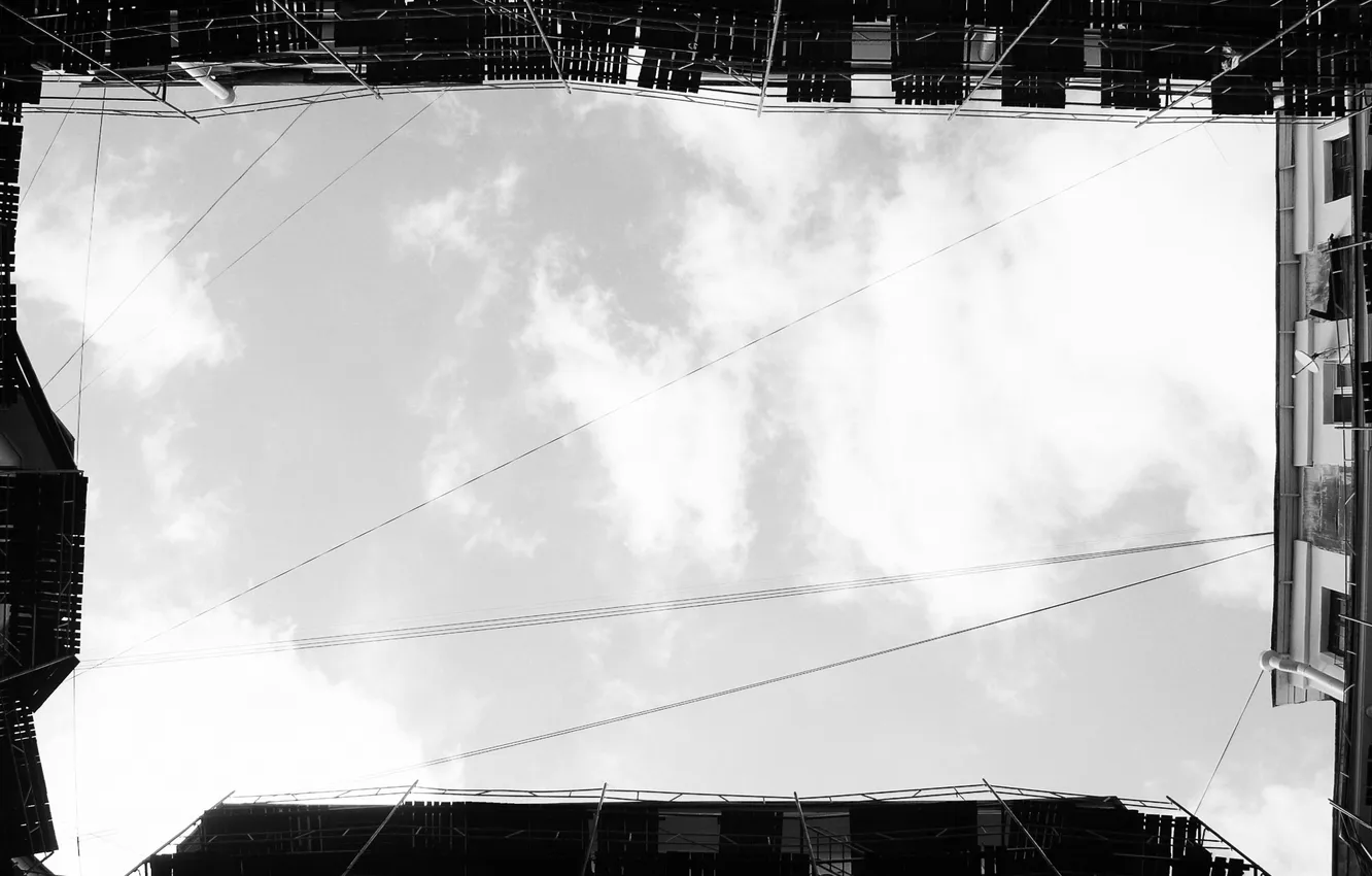 Photo wallpaper the sky, construction