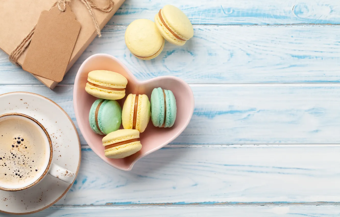 Photo wallpaper love, romance, heart, coffee, Cup, love, Valentine's day, cup