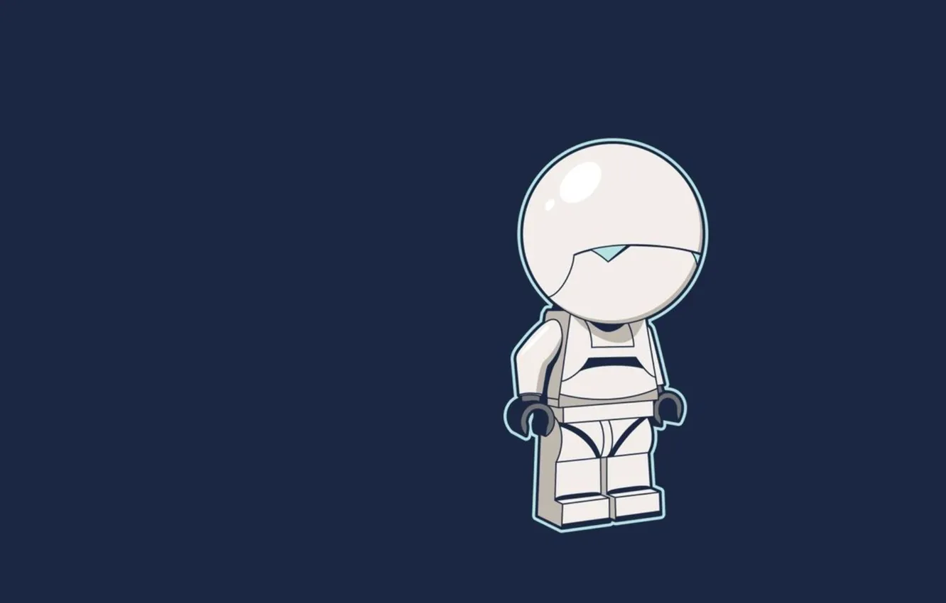 Photo wallpaper robot, minimalism, robot, droid