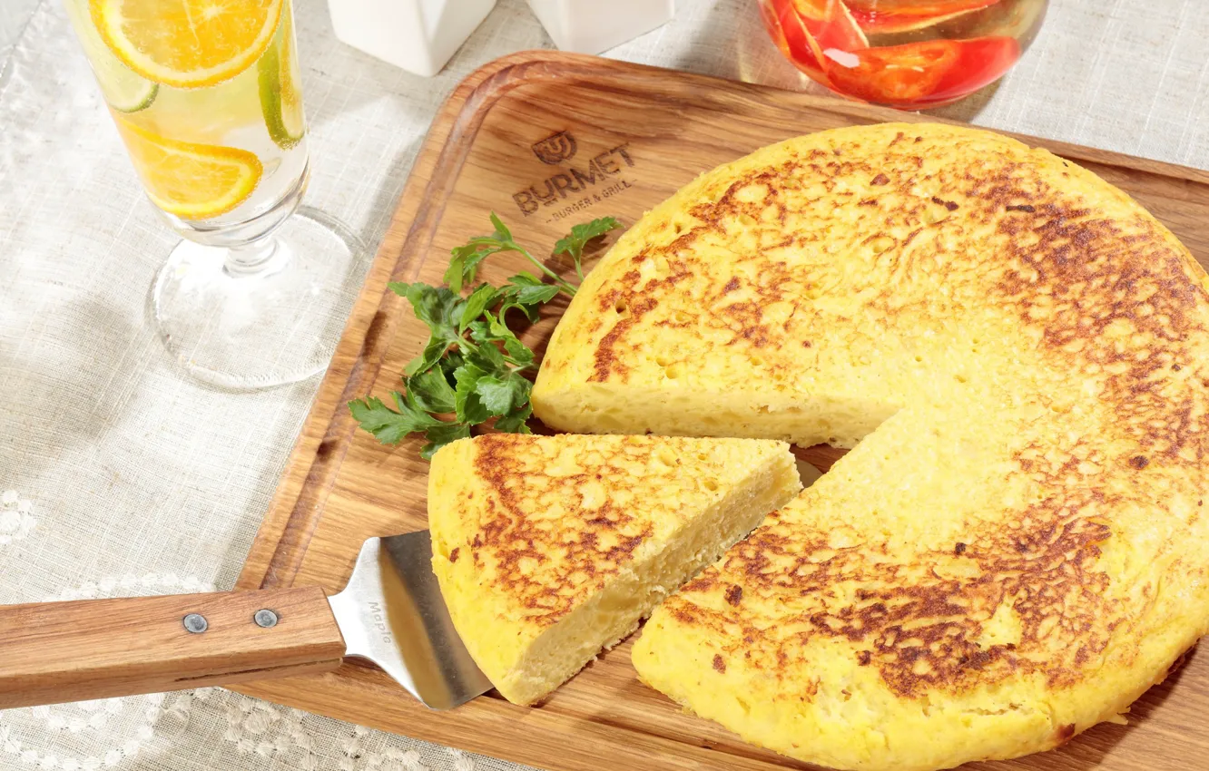 Photo wallpaper greens, tea, tortilla