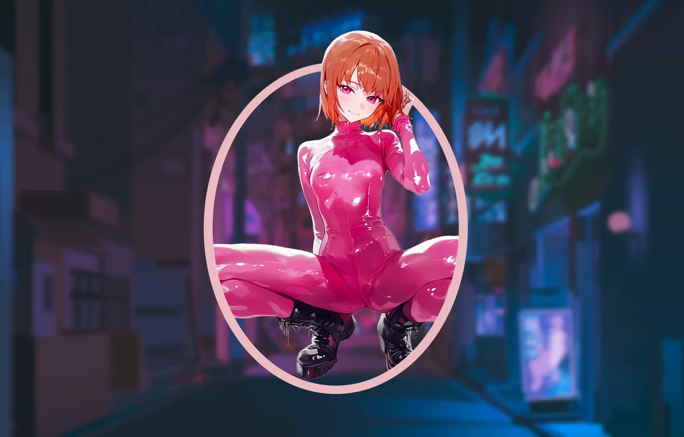 Photo wallpaper kawaii, girl, hot, sexy, pink, anime, short hair, pretty