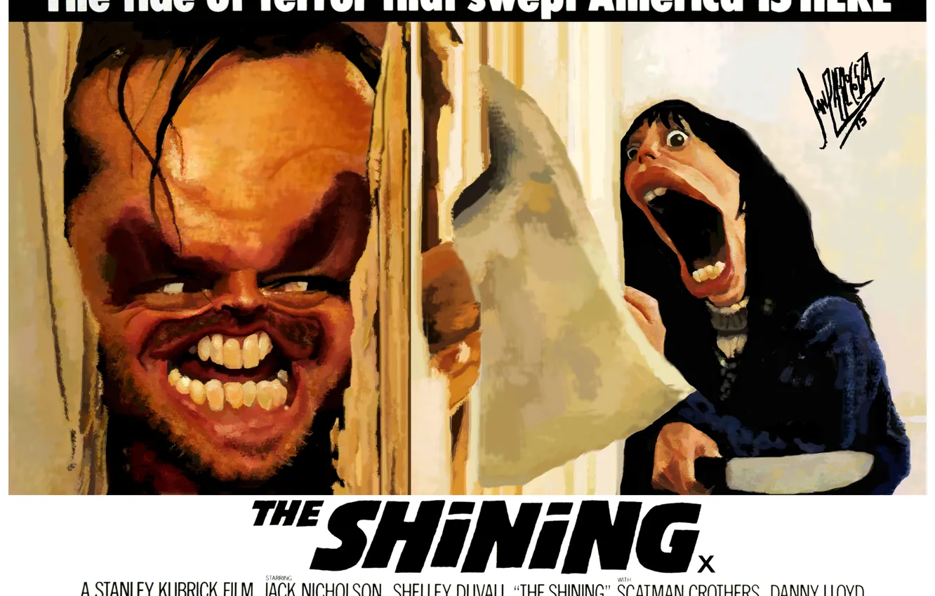 Photo wallpaper woman, door, The Shining, Murderer, wife