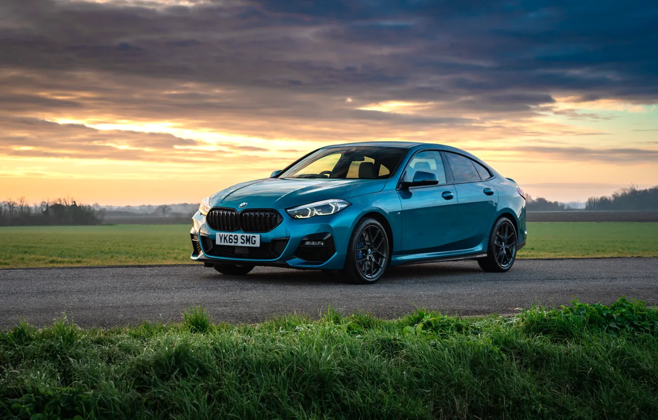Photo wallpaper sunset, the evening, BMW, Gran Coupe, UK-spec, 2-Series, M Sport, 2020