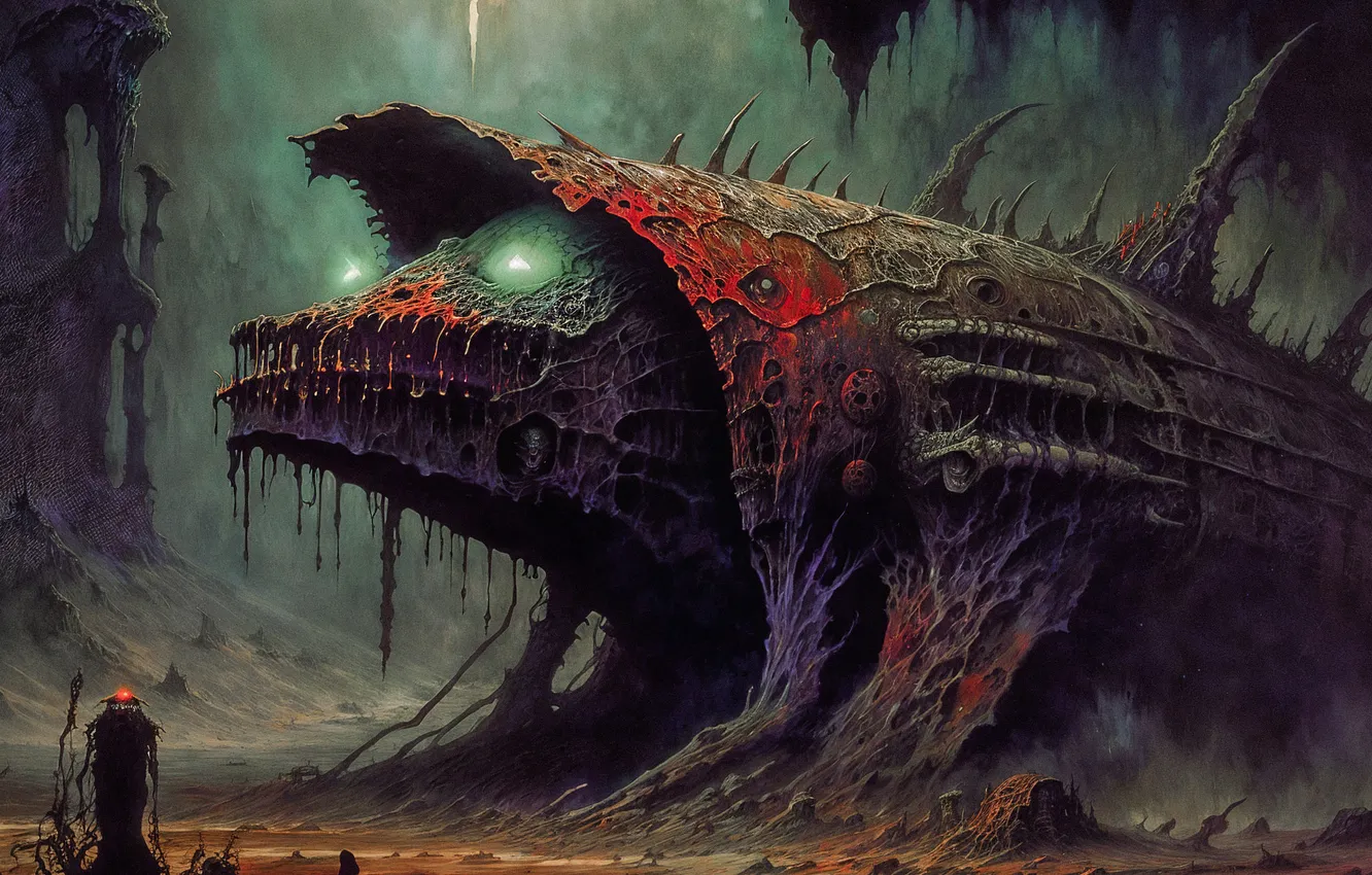 Photo wallpaper monster, being, horror, dark