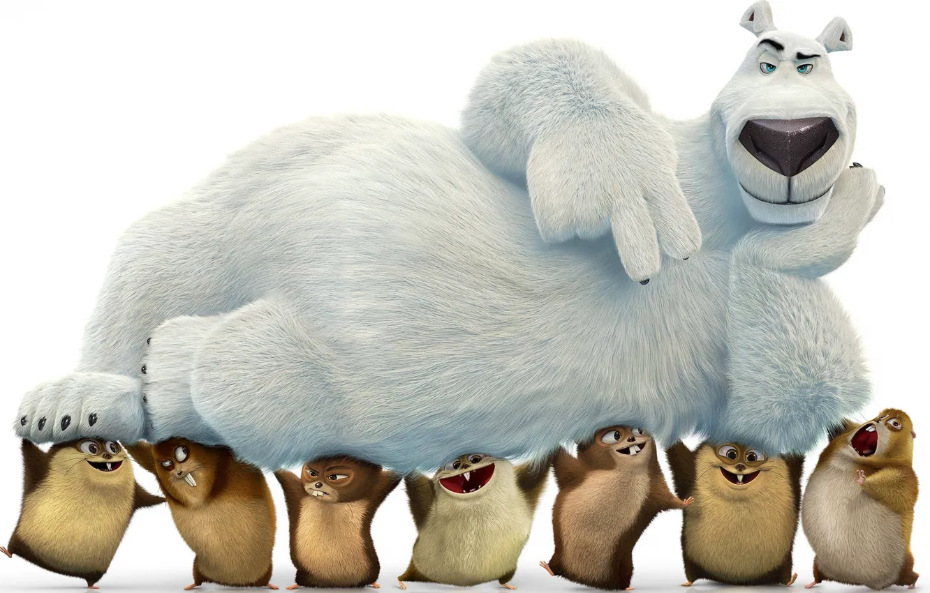 Photo wallpaper bear, anima, kuma, animated movie animated film, Norm of the North, Norm