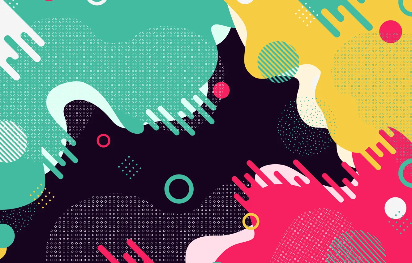 Photo wallpaper abstraction, green, pattern, raspberry