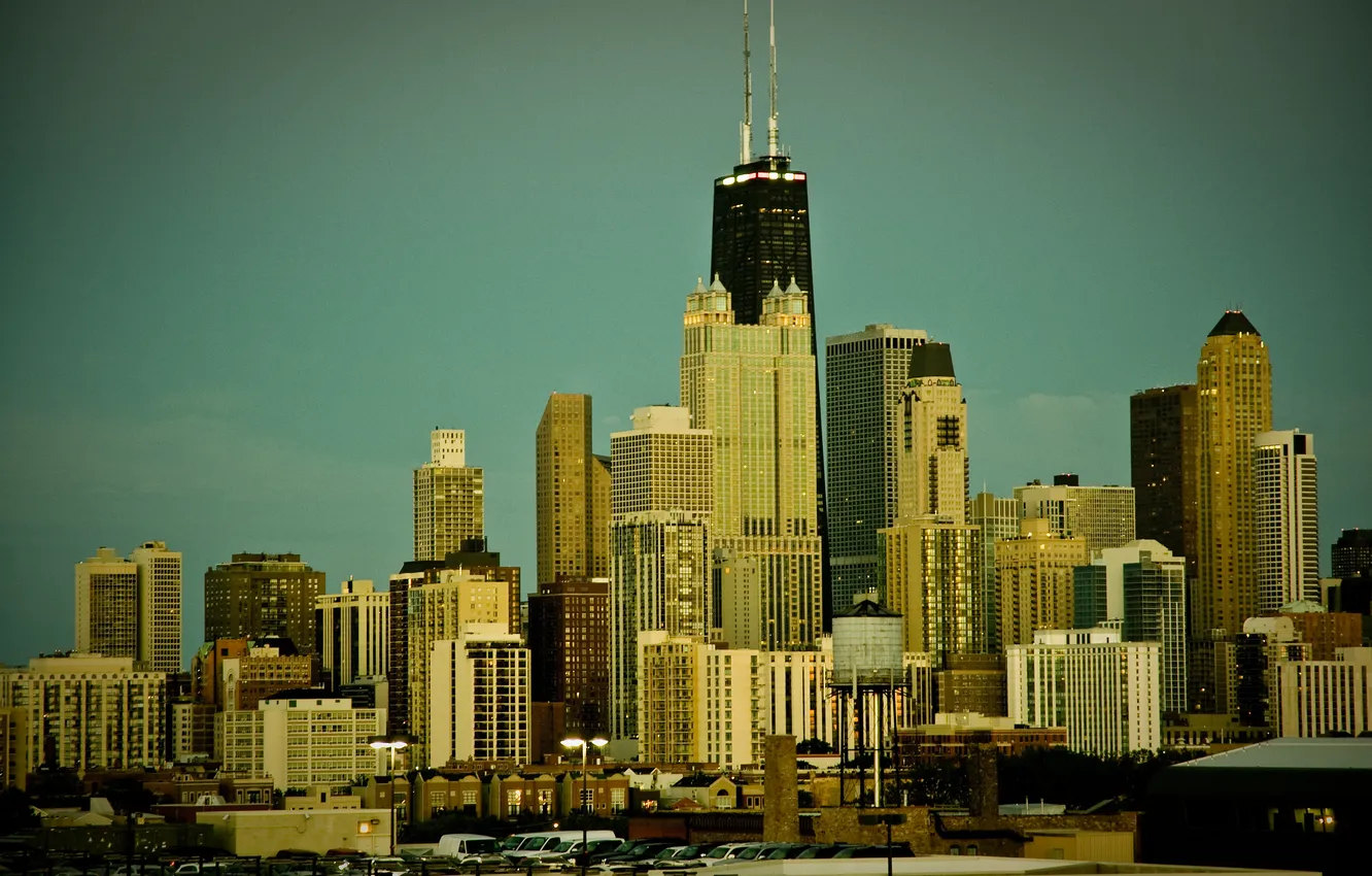 Photo wallpaper building, skyscrapers, Chicago, USA, America, Chicago, skyscrapers
