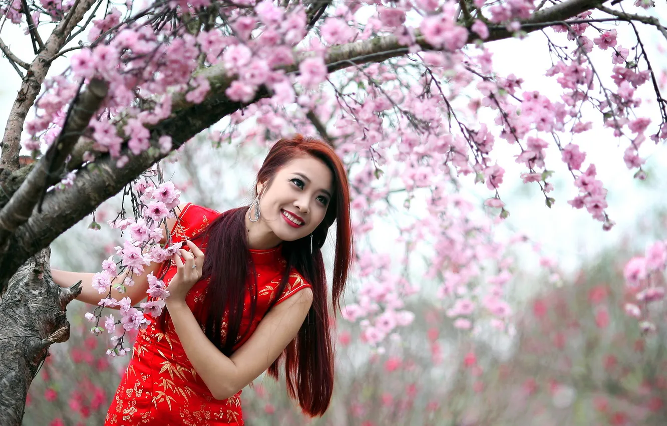 Photo wallpaper look, girl, background