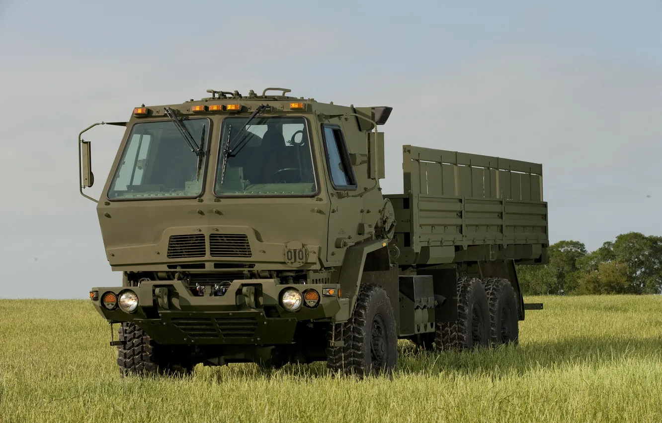 Photo wallpaper field, the sky, Truck, military, average, FMTV