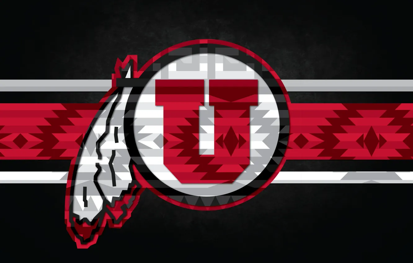Photo wallpaper Logo, Wallpaper, Football, College, Utah Utes