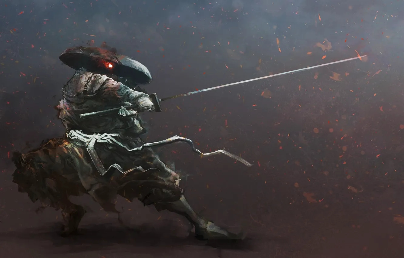 Photo wallpaper Japan, hat, duty, samurai, asian, japanese, oriental, asiatic