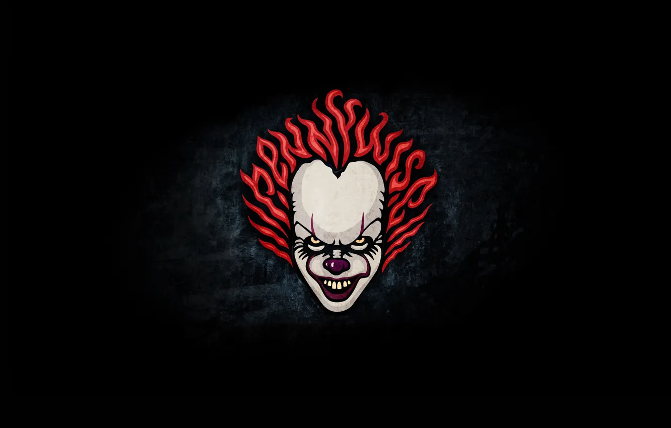 Photo wallpaper clown, minimal, It, Pennywise, It Chapter Two