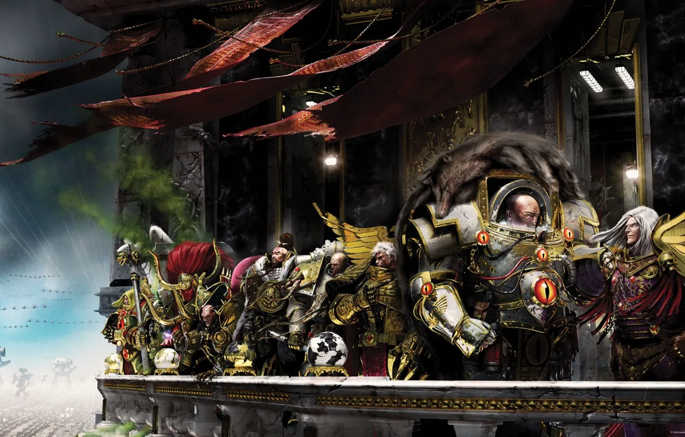 Photo wallpaper Neil Roberts, Warhammer 40 000, Jaghatai Khan, Angron, Magnus the Red, warhammer 40K, Horus, Fulgrim