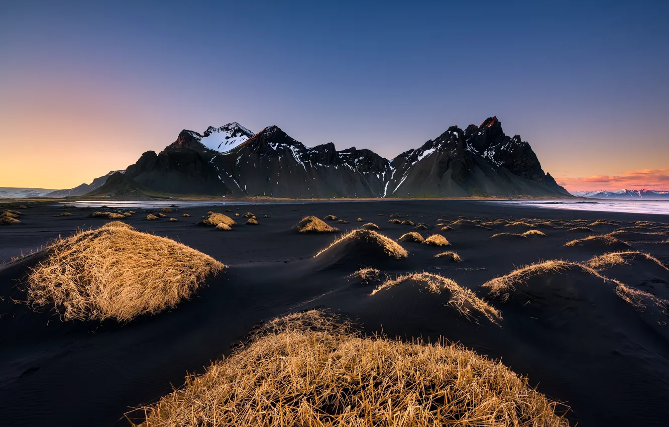 Photo wallpaper Iceland, Vestrahorn, Stokksnes