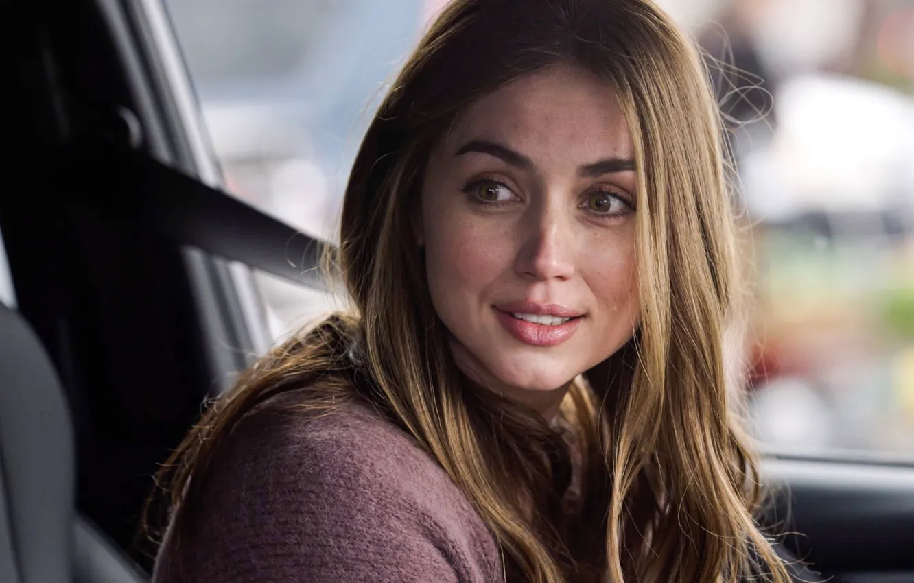 Photo wallpaper look, smile, in the car, Ana de Armas, Ana de Armas, Sadie Rhodes, No response, …