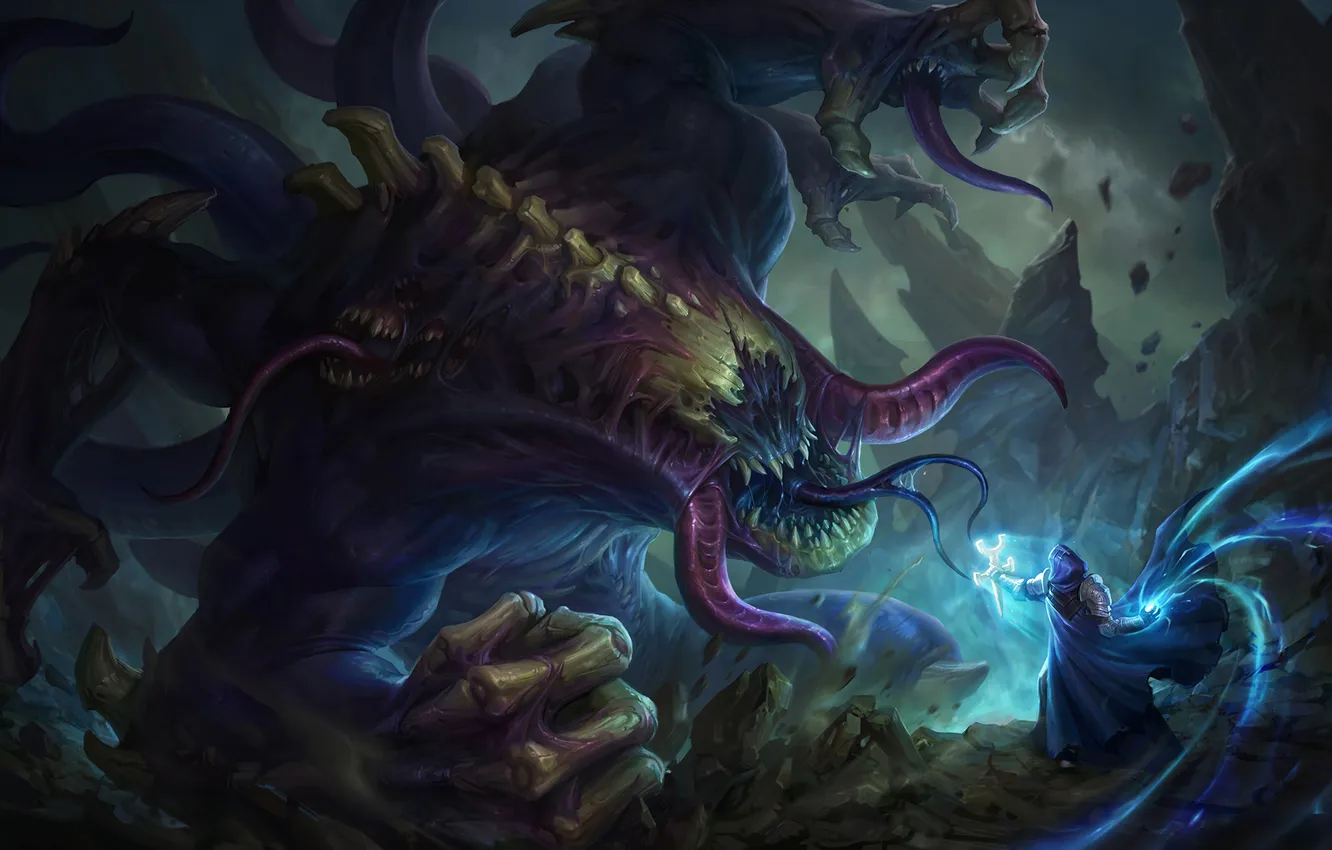 Photo wallpaper monster, battle, the demon, fantasy, art, MAG, evil, monster