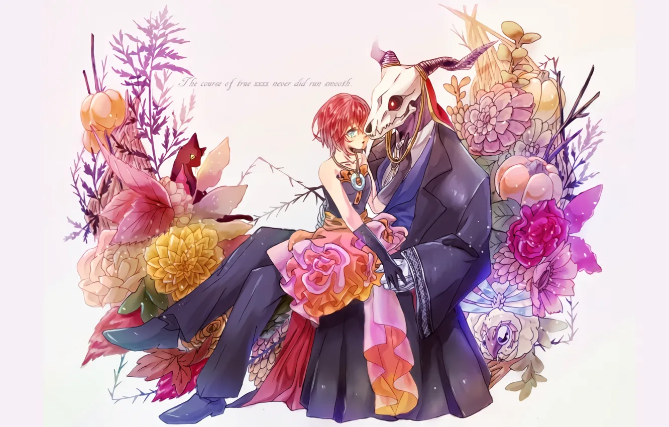 Photo wallpaper anime, art, two, Bride of the sorcerer