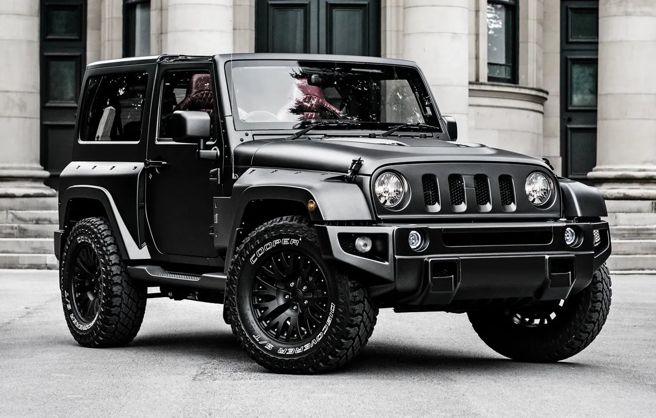 Photo wallpaper black, jeep, Project Kahn, Black, Wrangler, Jeep, Wrangler