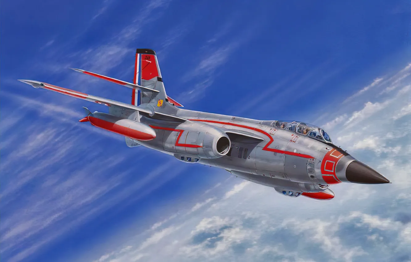 Photo wallpaper art, airplane, aviation, jet, SNCASO SO.4050 Vautour